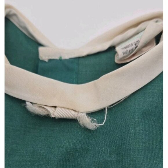 Vintage JC Penney Penn Prest Toddler Circle Dress Green Size 3 Made In USA 15832 - Picture 6 of 8